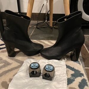 Pashion Footwear Leather Josie Bootie Black